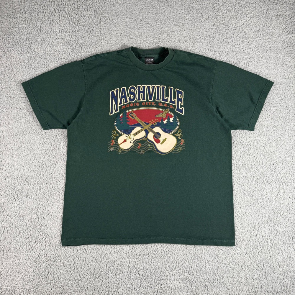 Timberland Nashville T-shirt Size XL Music City USA Green Tourist